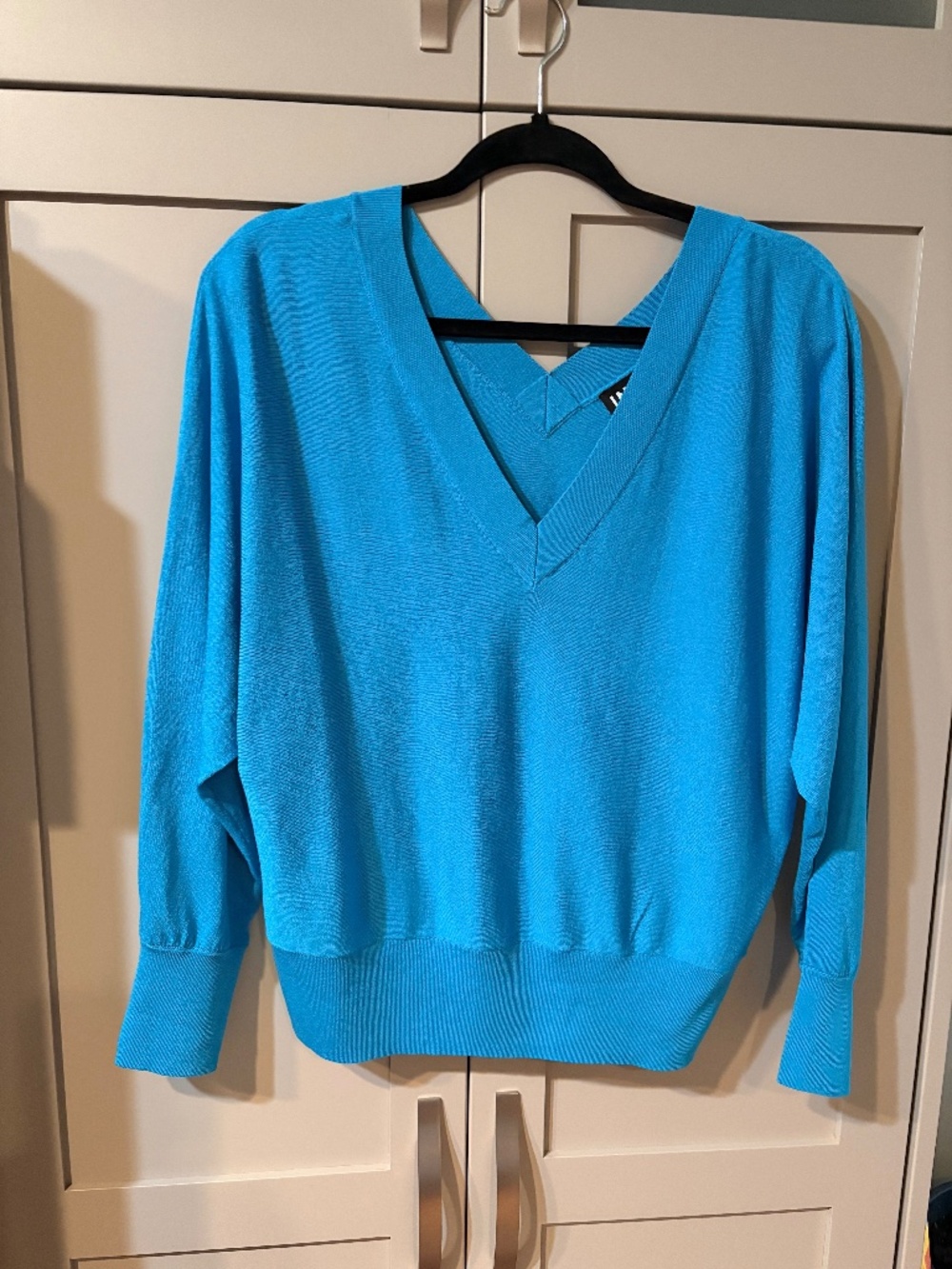 Beautiful Turquoise light weight sweater by INC. Size Large